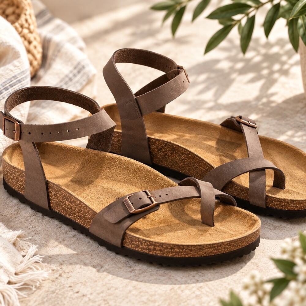 Birkenstock Yara Mocha Brown Sandals EU 38 Narrow Ankle Strap